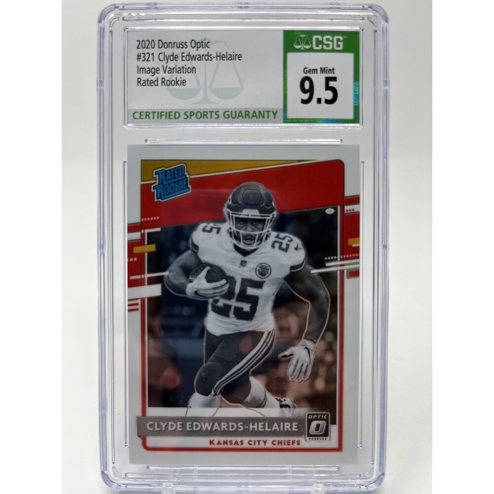 2020 Donruss #321 Clyde Edwards-Helaire Image Variation Rated Rookie CSG 9.5